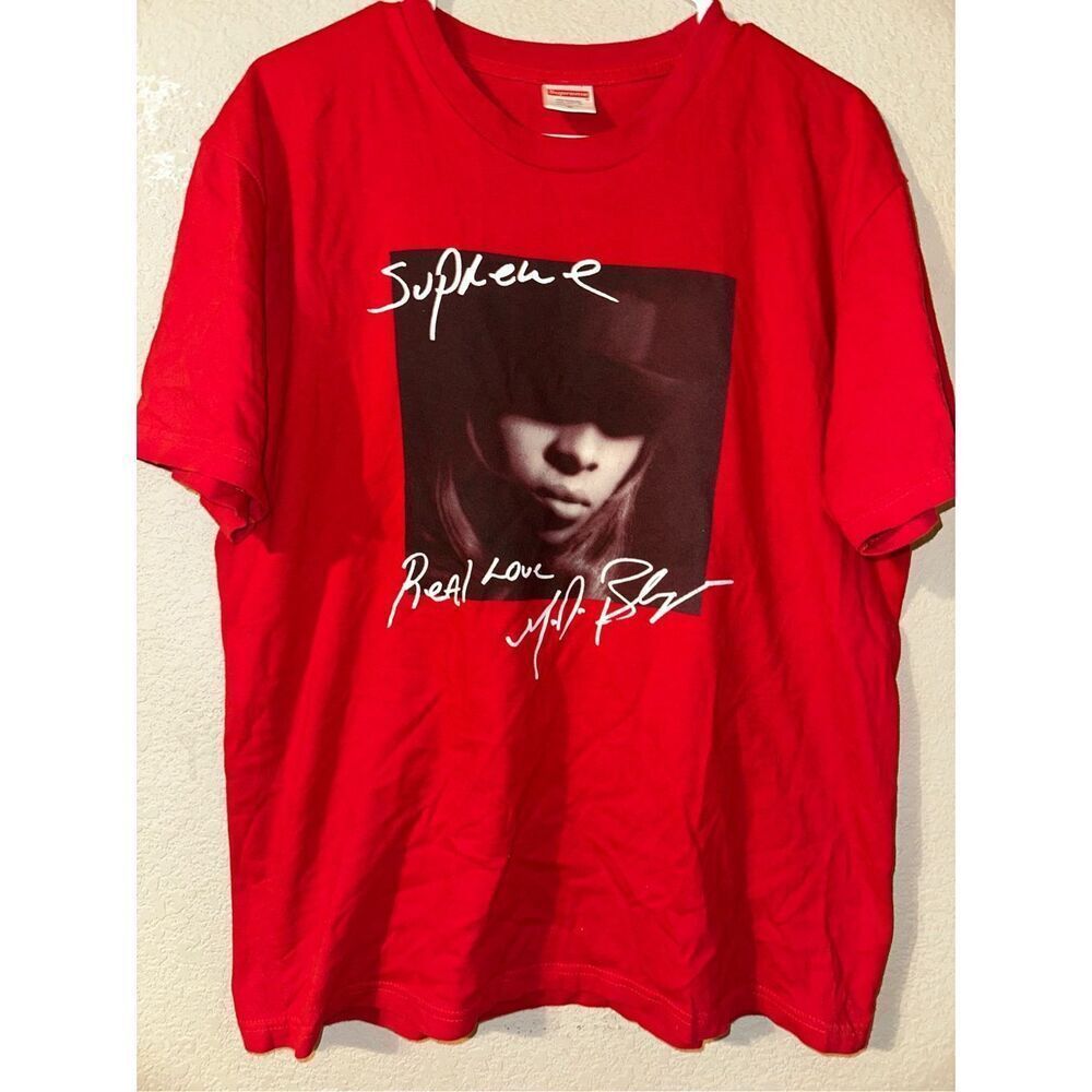 Supreme Red Graphic Mary J Blige Limited Edition Tee